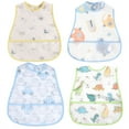 thumbnail image 1 of Baby bibs Waterproof Toddler bib - Feeding bib with Pocket for Infant Boy Girl Washable 6-36M, 1 of 5