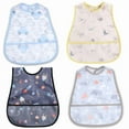 thumbnail image 1 of Baby bibs Waterproof Toddler bib - Feeding bib with Pocket for Infant Boy Girl Washable 6-36M, 1 of 5