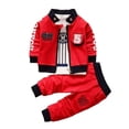 thumbnail image 1 of Baby boy clothing suit fashion cotton top+pants three-piece boy sportswear newborn children's clothing suit, 1 of 5
