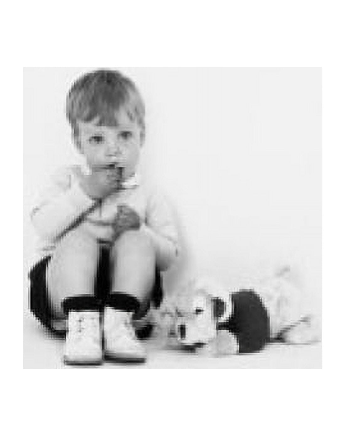 Baby boy looking sad Canvas Art - (24 x 36)