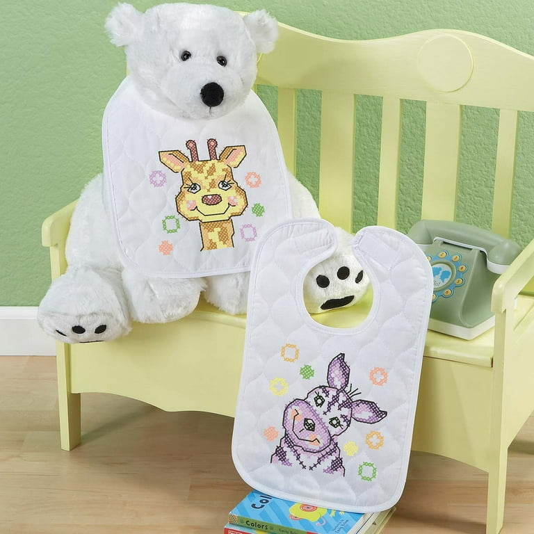 Cross stitch cheap baby bibs