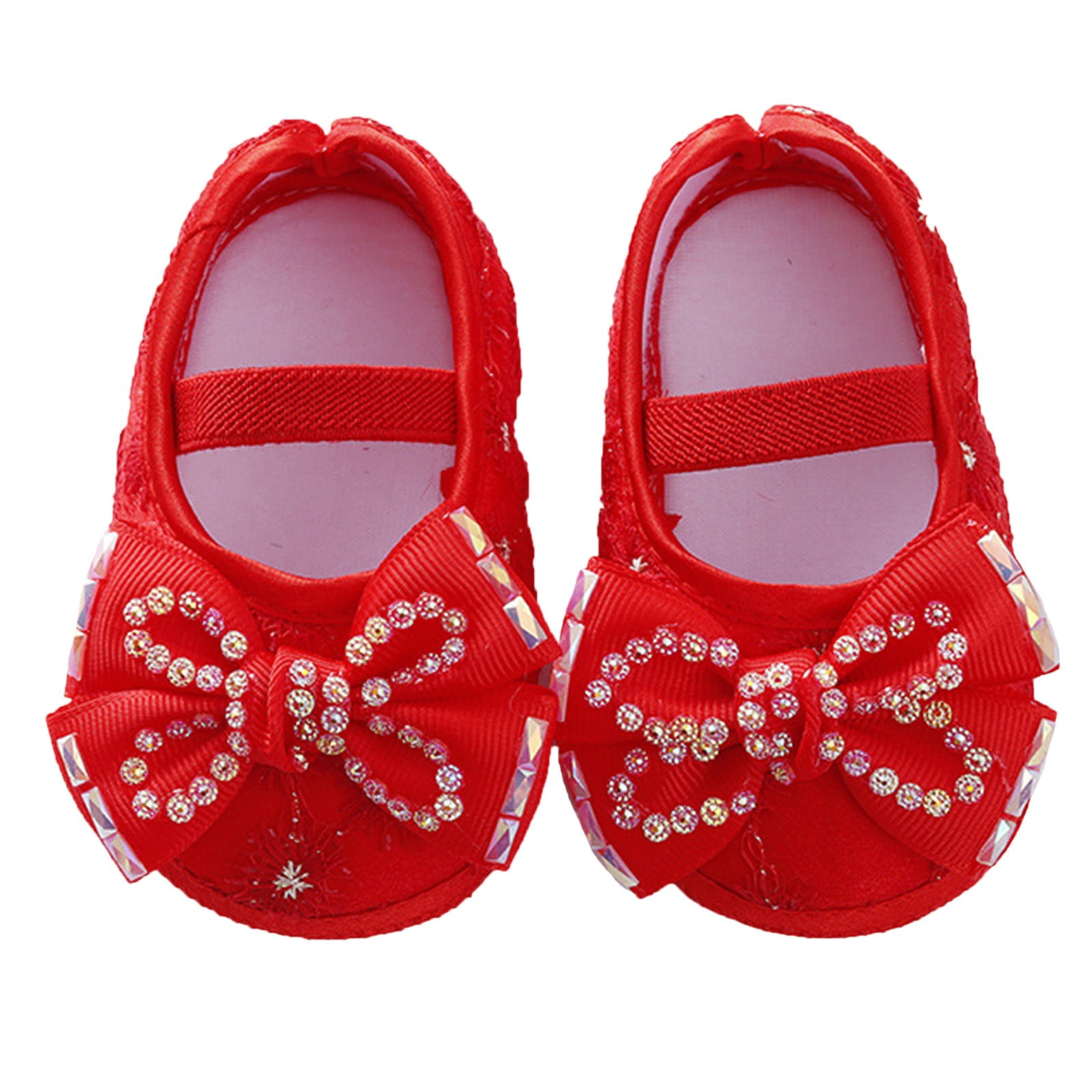 Baby fashion soft bottom walking shoes Hundreds of dress flower ...