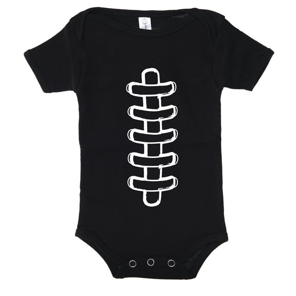 Baby football one-piece romper, Funny Baby bodysuit, Graphic Baby Jumpers - Black CA165FOOTBALL S8 3-6