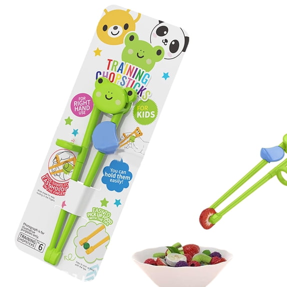Baby frog Cartoon Animal Chopsticks Practice Helper, Practice Reusable Eating Training Tools, Cute Tableware Learn Tools Kitchen Utensils and Gadgets, Chopsticks C