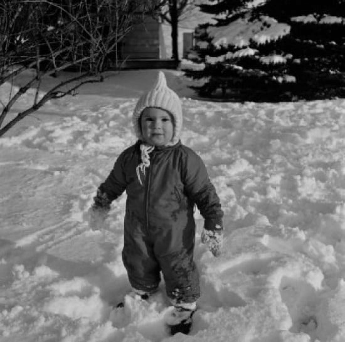 Baby girl in winter clothing Canvas Art - (18 x 24)