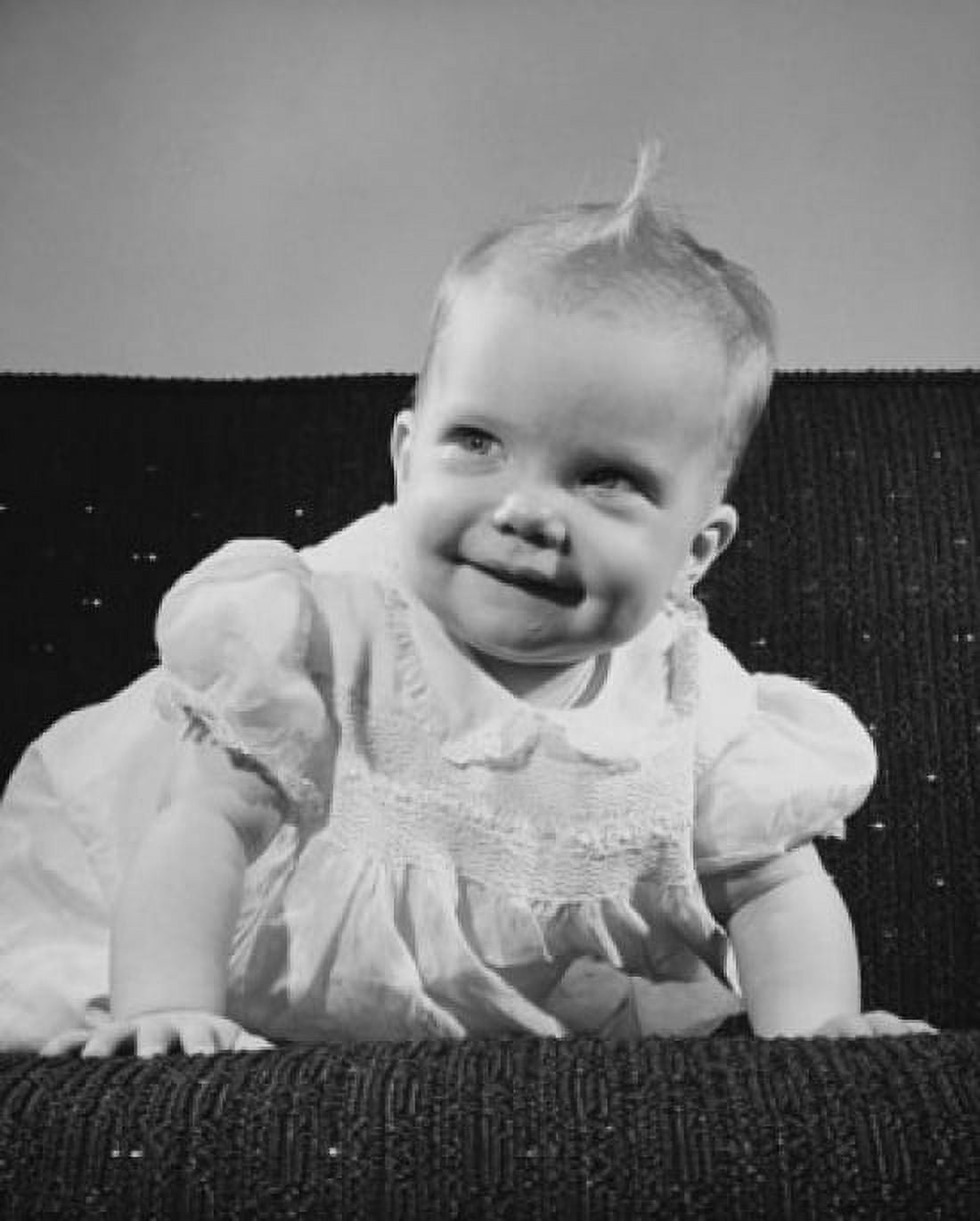 Baby girl smiling Canvas Art - (24 x 36)