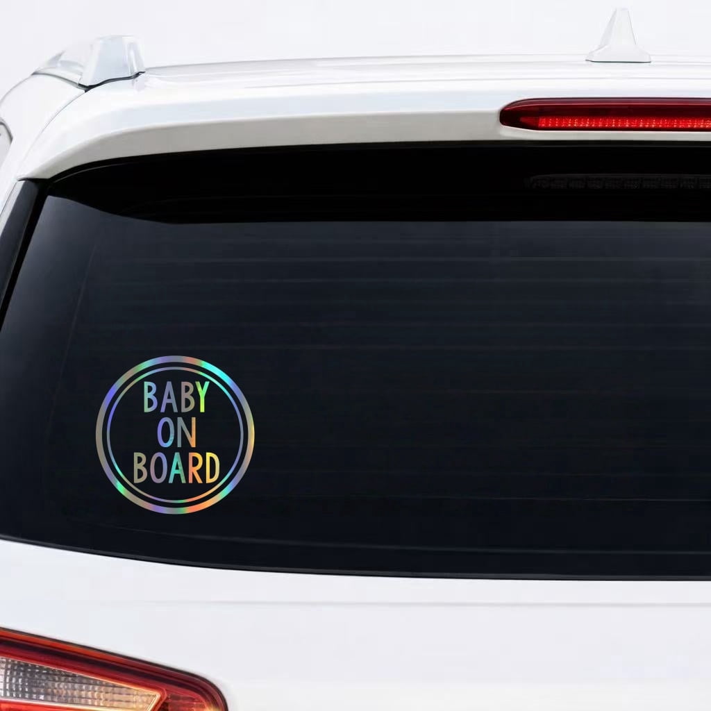 Baby in Car Reflective Sticker, Cute Baby Car Decal for Rear Window ...