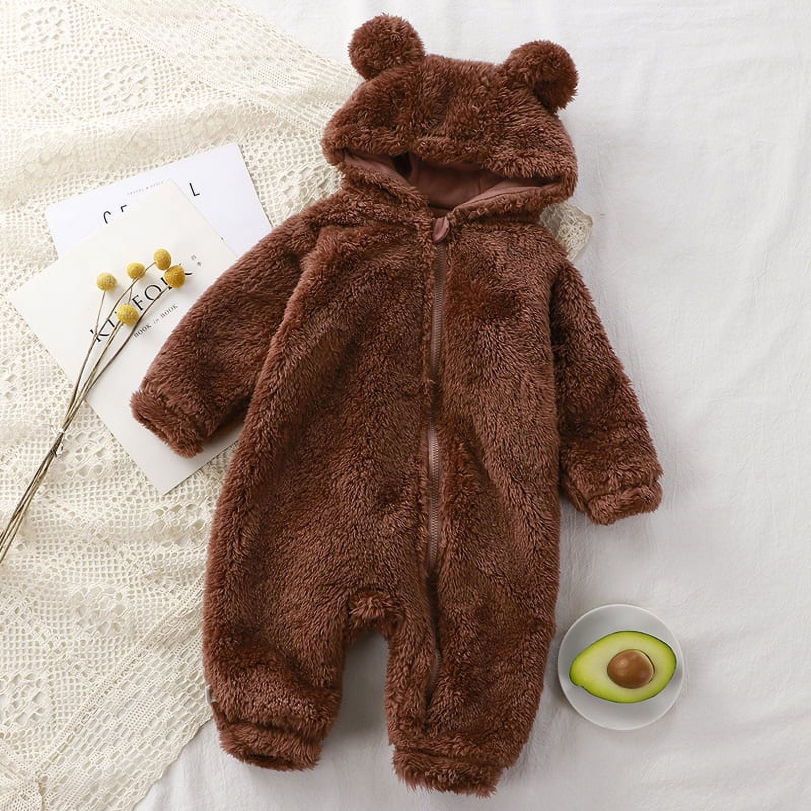 Baby jumpsuit winter newborn warm climbing suit baby plush overalls