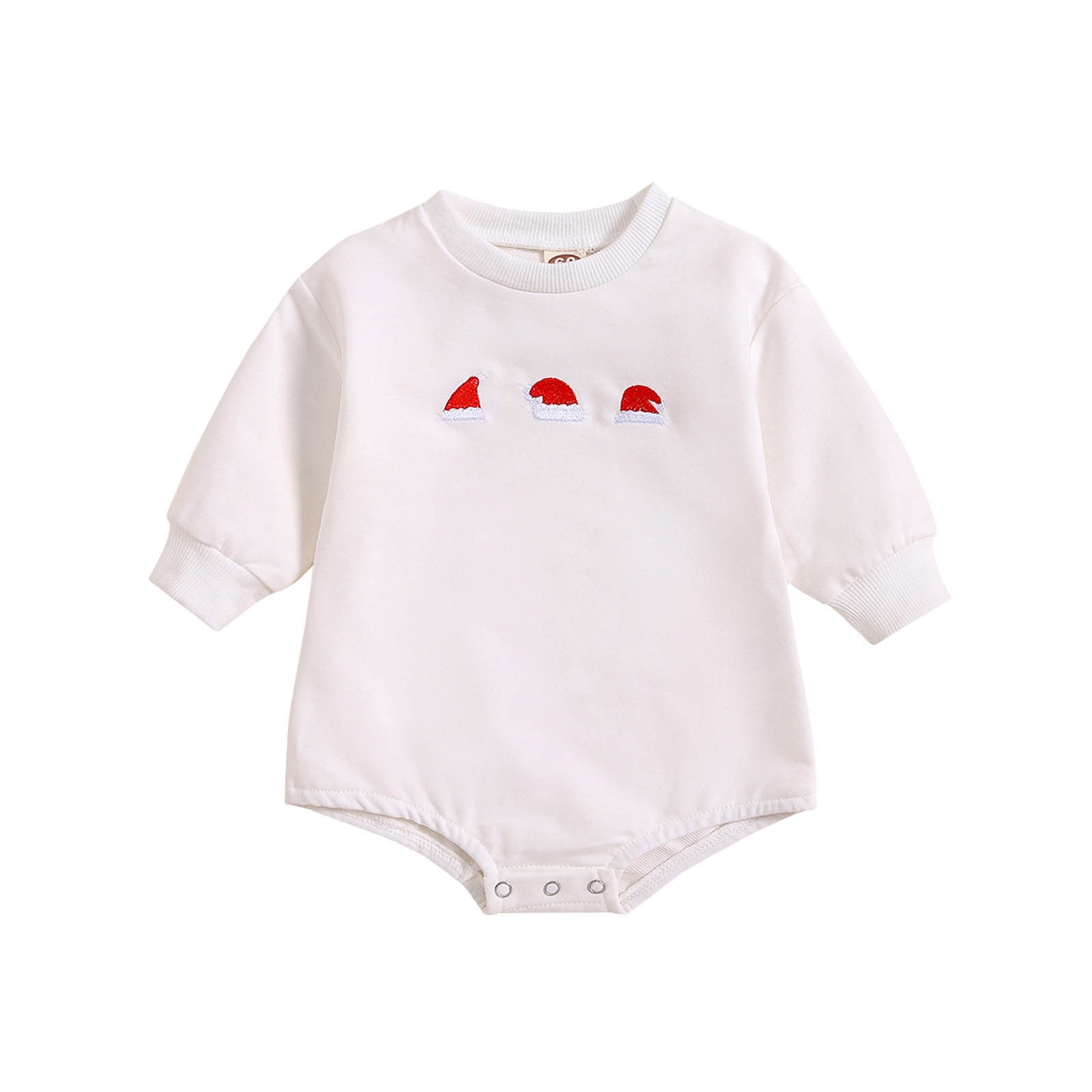 Baby onesie Girls 69, Boys Girls Long Sleeve Christmas Tree Embroidery