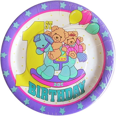 Baby's 1st Birthday Teddy Bear Small Paper Plates (8ct)