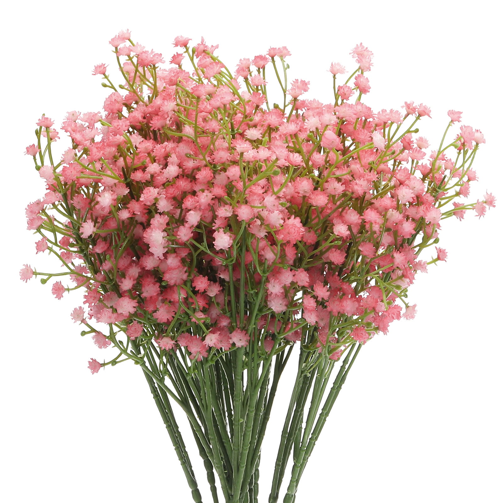 DILATATA 23 Inch Pink 3 Branches Baby's Breath Flowers Artificial Plants  Plastic Babies Shrubs Fake Gypsophila Flowers for Home Wedding