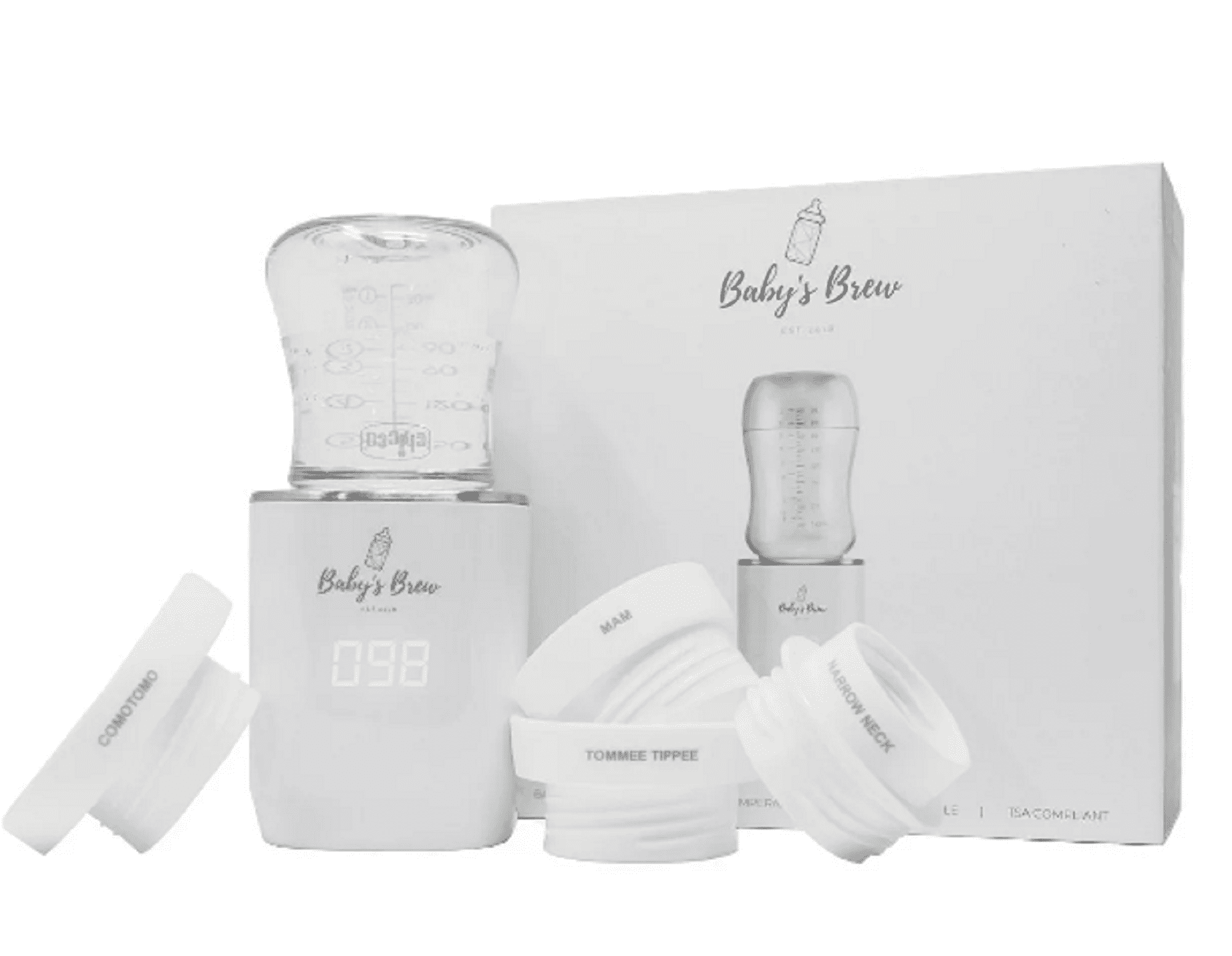 Baby's Brew Baby Shower Sets Portable Bottle Warmer Adapter Pro Milk