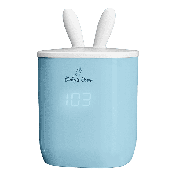 Portable Babys Brew Blue Bottle Warmer USB-C Rechargeable, Cordless Feeding On-the-Go