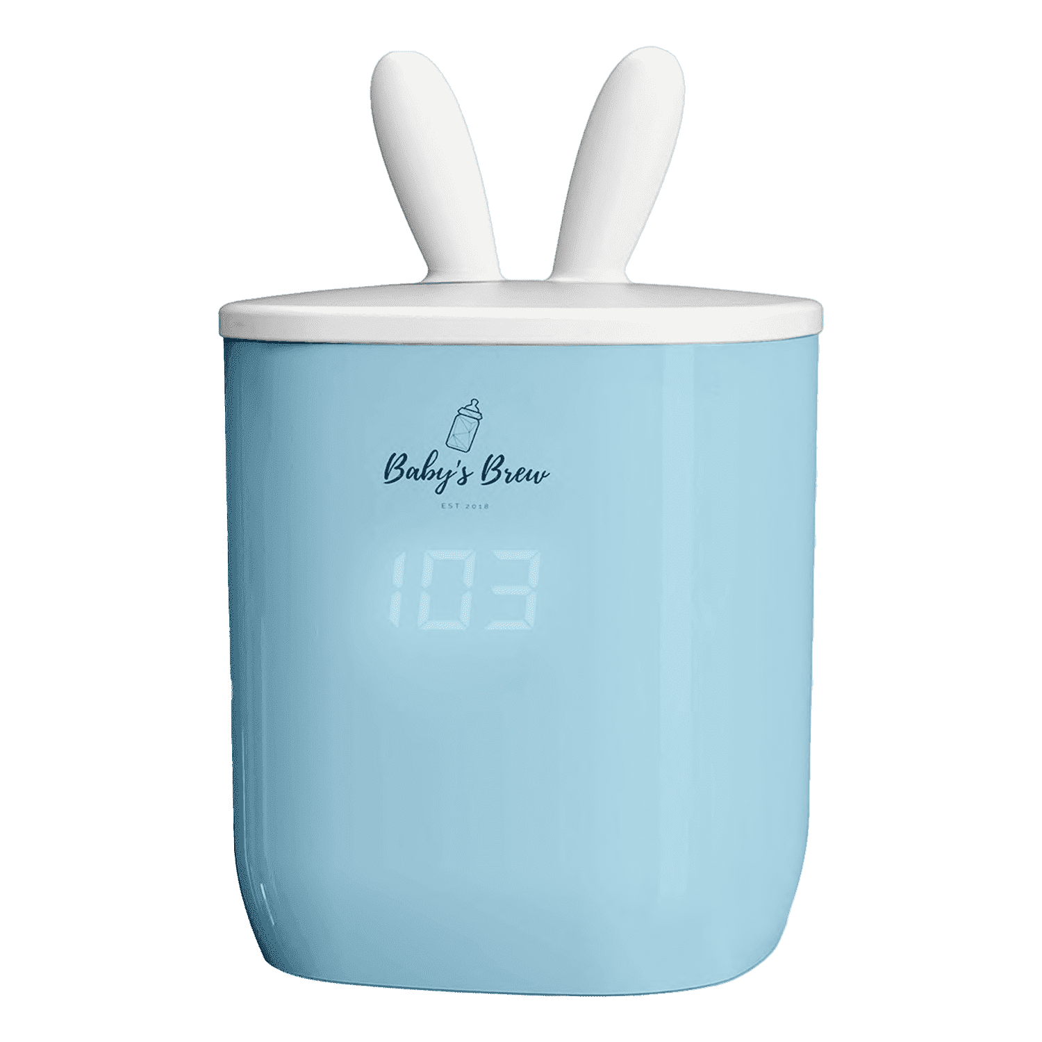 Portable Baby’s Brew Blue Bottle Warmer – USB-C Rechargeable, Cordless Feeding On-the-Go