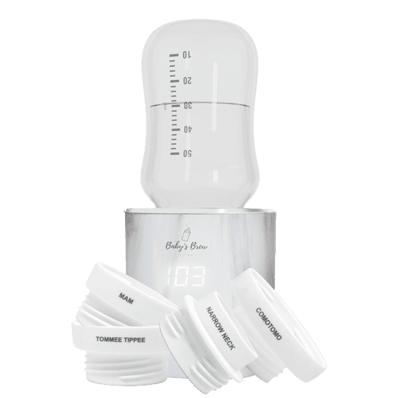 Baby's Brew Portable Baby Bottle Warmer in Marble, with Adapters