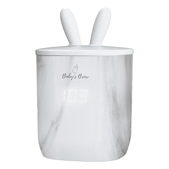 Portable Babys Brew Marble Bottle Warmer USB-C Rechargeable, Cordless Feeding On-the-Go