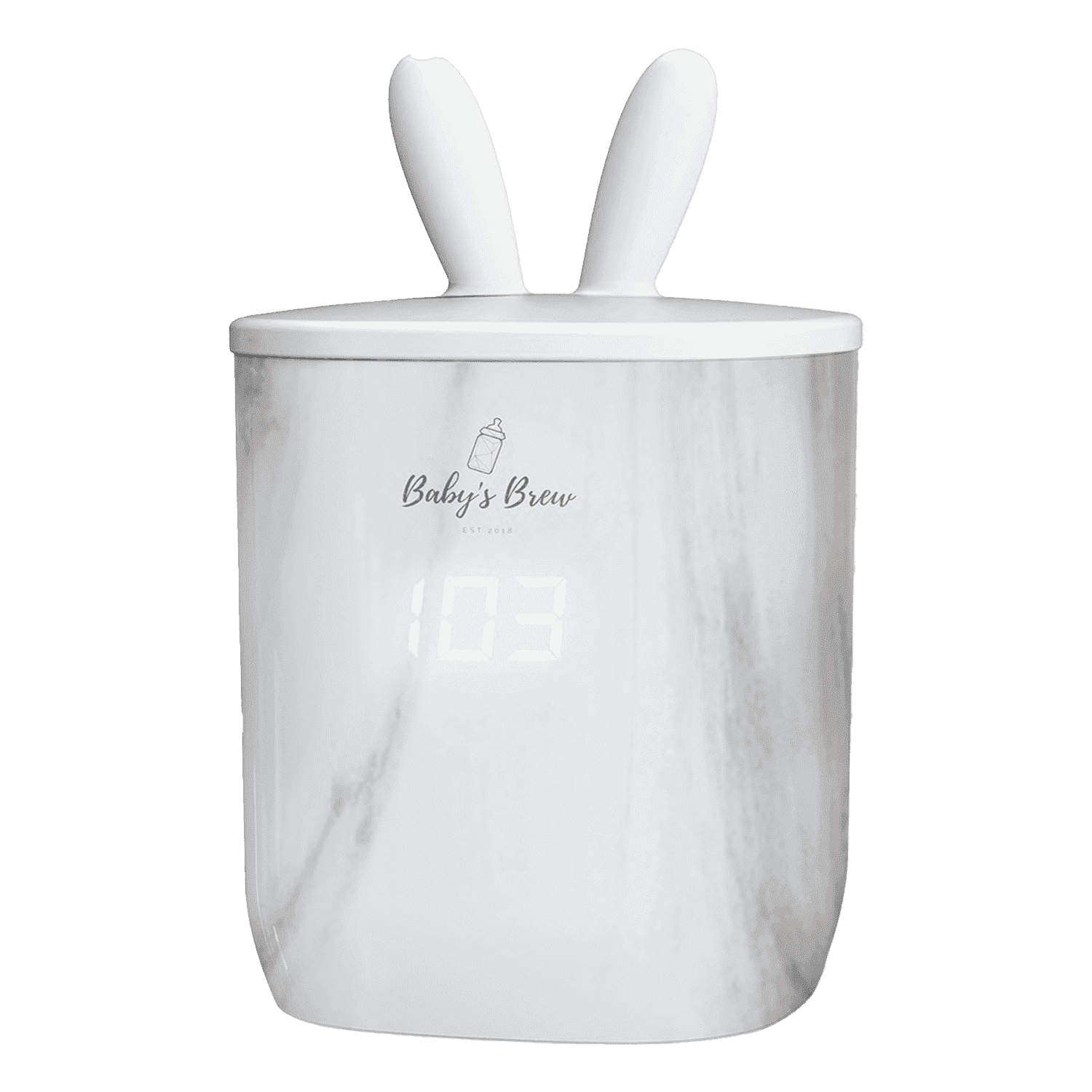 Portable Baby’s Brew Marble Bottle Warmer – USB-C Rechargeable, Cordless Feeding On-the-Go