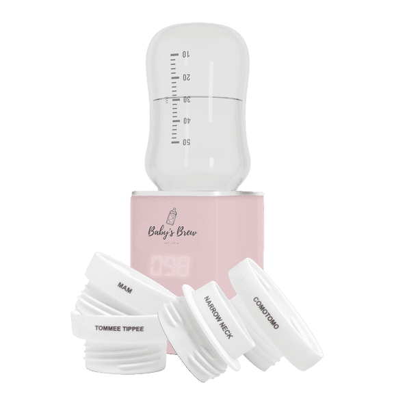 Baby's Brew Portable Baby Bottle Warmer in Pink, with Adapters