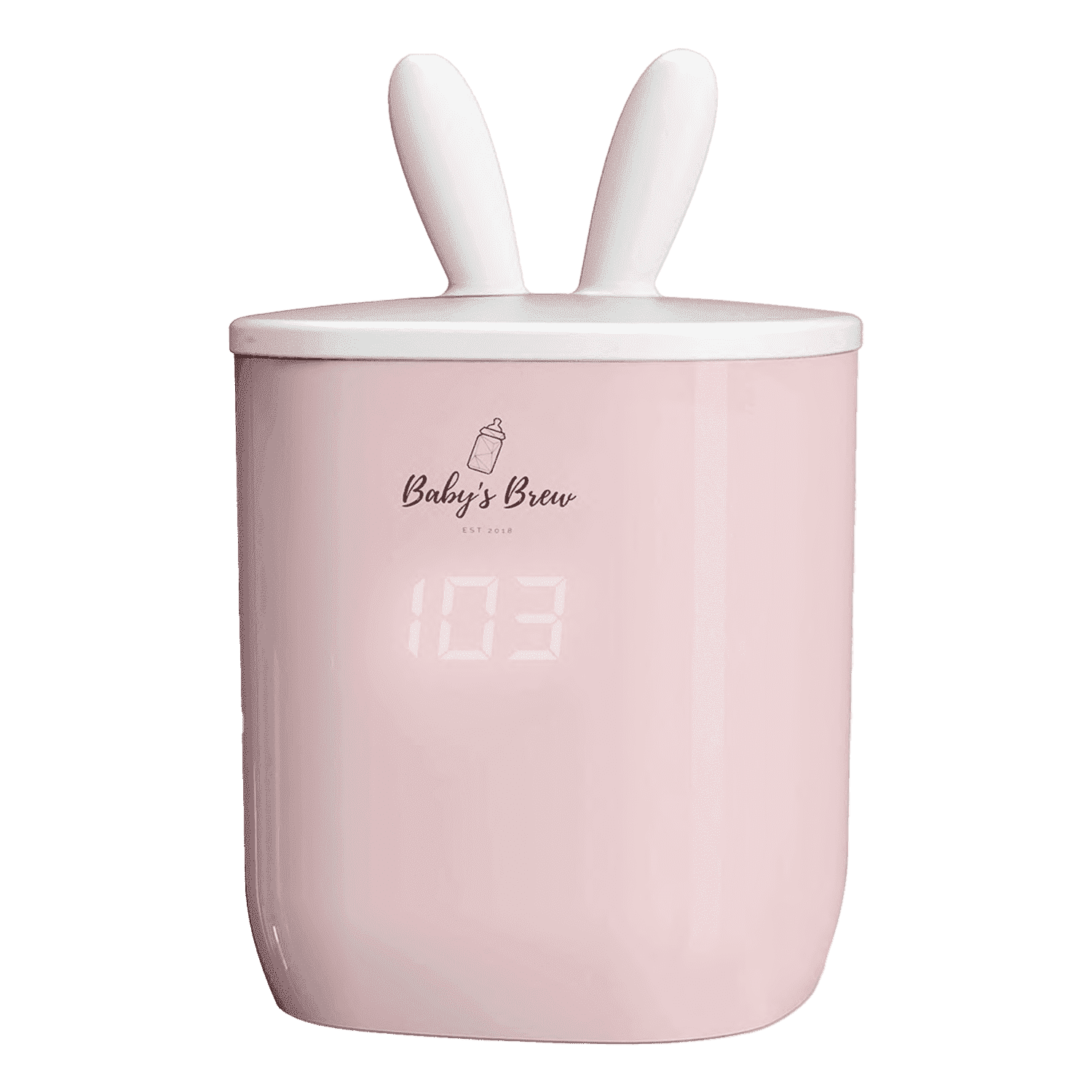 Portable Baby’s Brew Pink Bottle Warmer – USB-C Rechargeable, Cordless Feeding On-the-Go