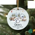 thumbnail image 1 of Baby's First Christmas ornament 2025, Personalized name Christmas ornament for Newborn, Cute Penguin Christmas ornament., 1 of 2