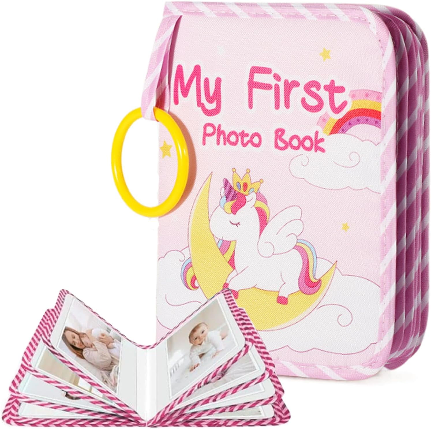 Baby's My First Family Photo Album 17 4x6 Pictures Soft Cloth Photo ...