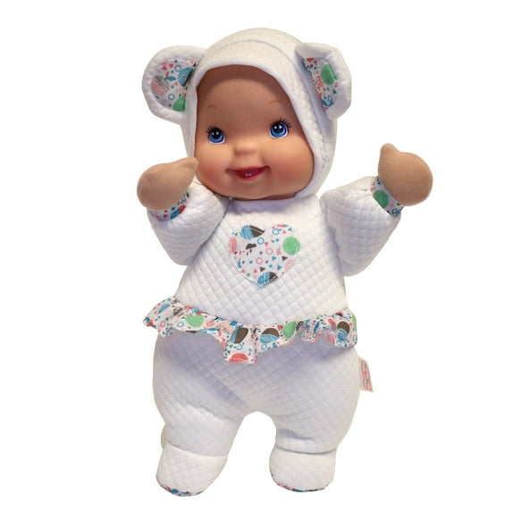 Baby's First: Love Bear Baby Doll - White Quilted Outfit, Interactive Musical Doll, Plays This Little Light of Mine, Soft Toy, Baby-Kids-Toddlers 3mo+