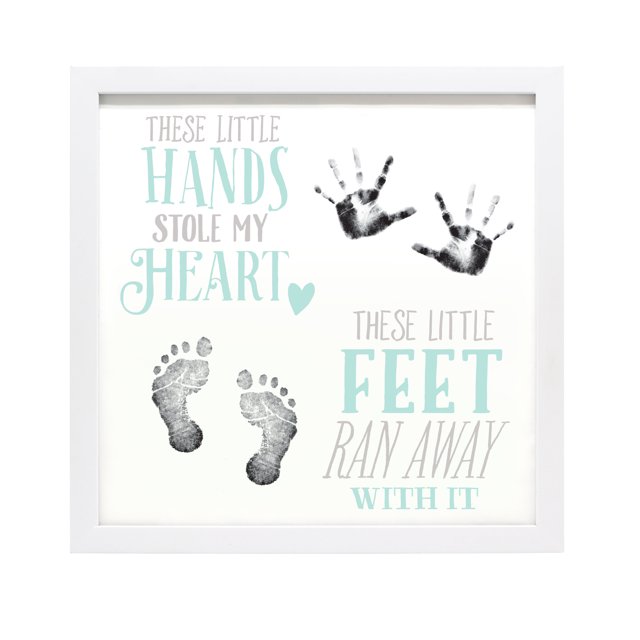 Baby's Handprint and Footprint Keepsake Frame