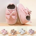 thumbnail image 1 of Baby's New Summer Bow Wear Non-slip Breathable Sweat Baby Sports Soft Soled Toddler Shoes Gold qILAKOG Size 5, 1 of 8