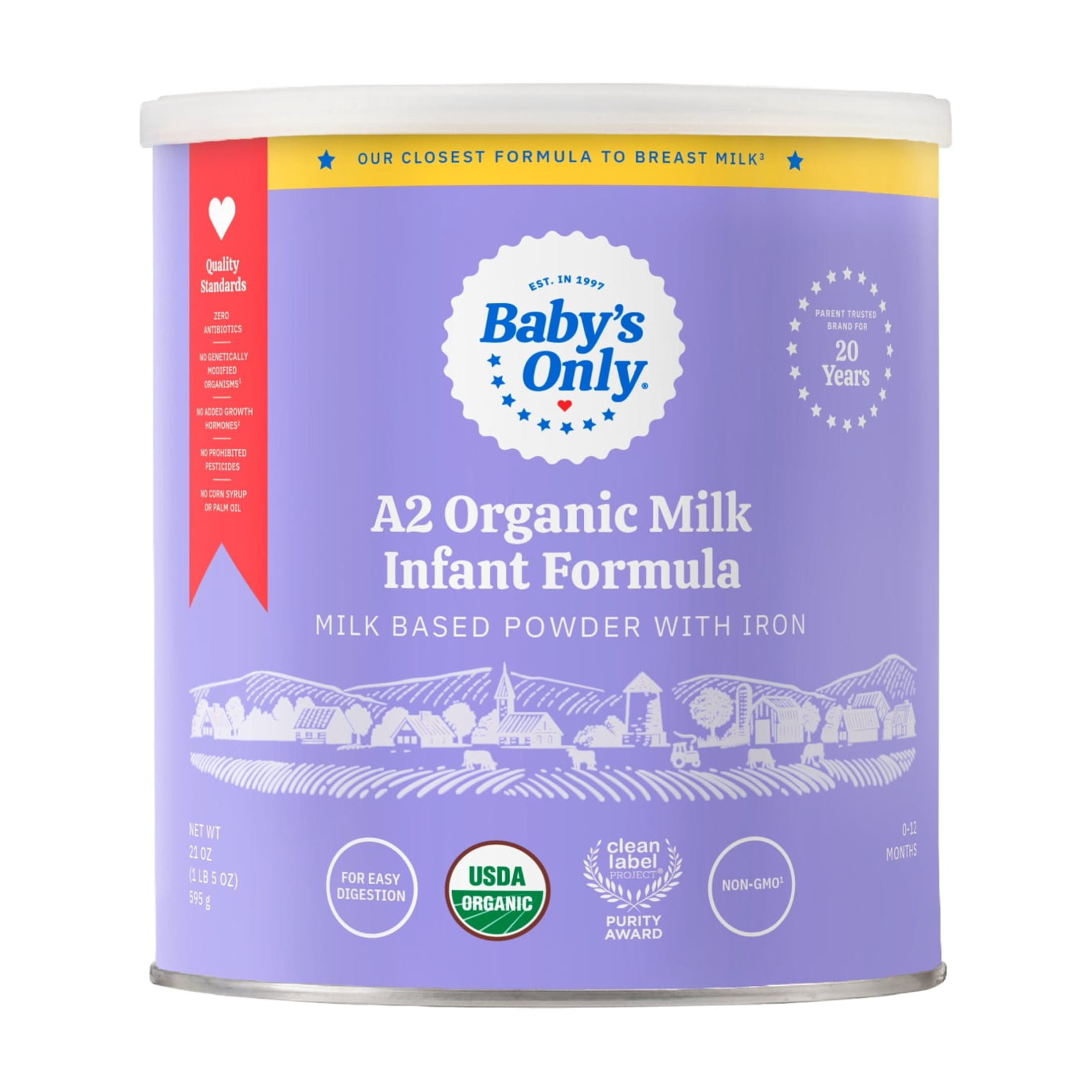 Baby's Only Organic - Infant Formula Organic 2 Supplement Iron - 21 Ounces