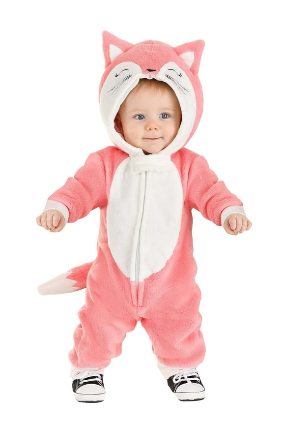 Baby's Pink Fox Onesie Costume