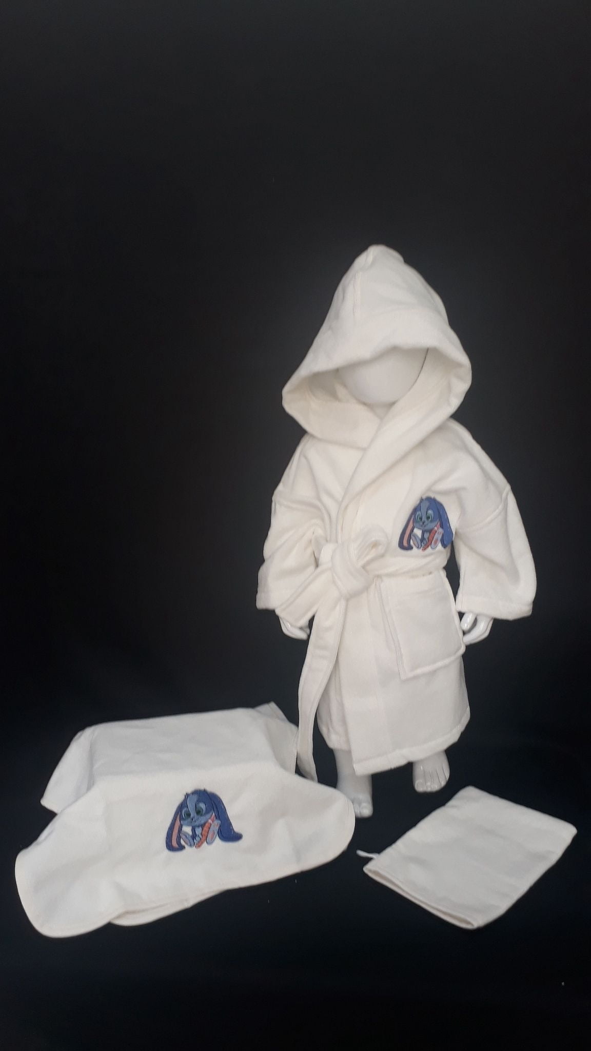PINK ALSO BLUE by PinkAlsoBlue Infant Unisex Rabbit Bathrobes, Off ...
