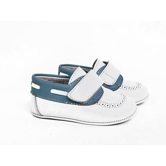 Baby shoes Napa white and Sky Blue Shoes-Boy Shoes