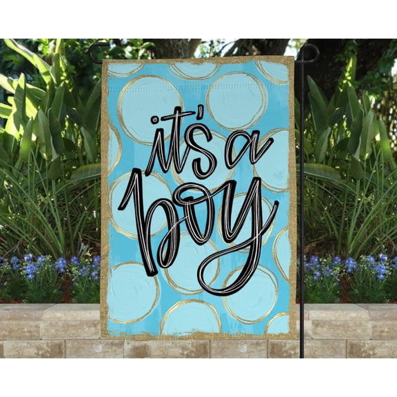 Baby shower Garden Flag baby announcement baby boy its a boy birth announcement sign