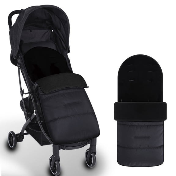 HioHa Universal Baby Stroller Footmuff, Winter Warm Pram Sack with 5-Point Harness Opening, Windproof & Water-Resistant, Machine Washable Cosy Liner for Newborn to Toddler, Fits Most Strollers