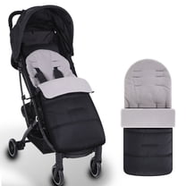 HioHa Universal Baby Stroller Footmuff, Winter Warm Pram Sack with 5-Point Harness Opening, Windproof & Water-Resistant, Machine Washable Cosy Liner for Newborn to Toddler, Fits Most Strollers