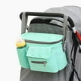 thumbnail image 1 of Baby stroller storage and storage bag multifunctional large capacity stroller hanging bag fashionable single shoulder mommy bag (green), 1 of 7
