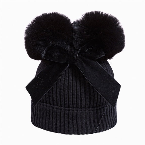 Baby to Toddler Boys Girls Beanie Winter Warm Hat Knit Cute Hat with Bow Hat For Kids 6-36 Months