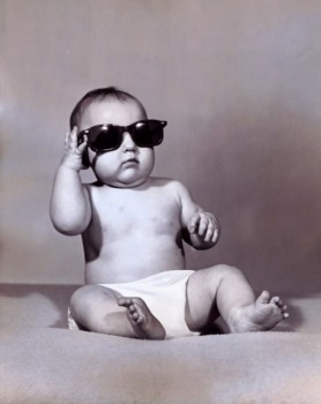 Baby wearing sunglasses Canvas Art - (18 x 24)