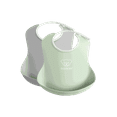 thumbnail image 1 of BabyBjorn Feeding Bib, 2-Pack, Gray and Powder Green, 1 of 5