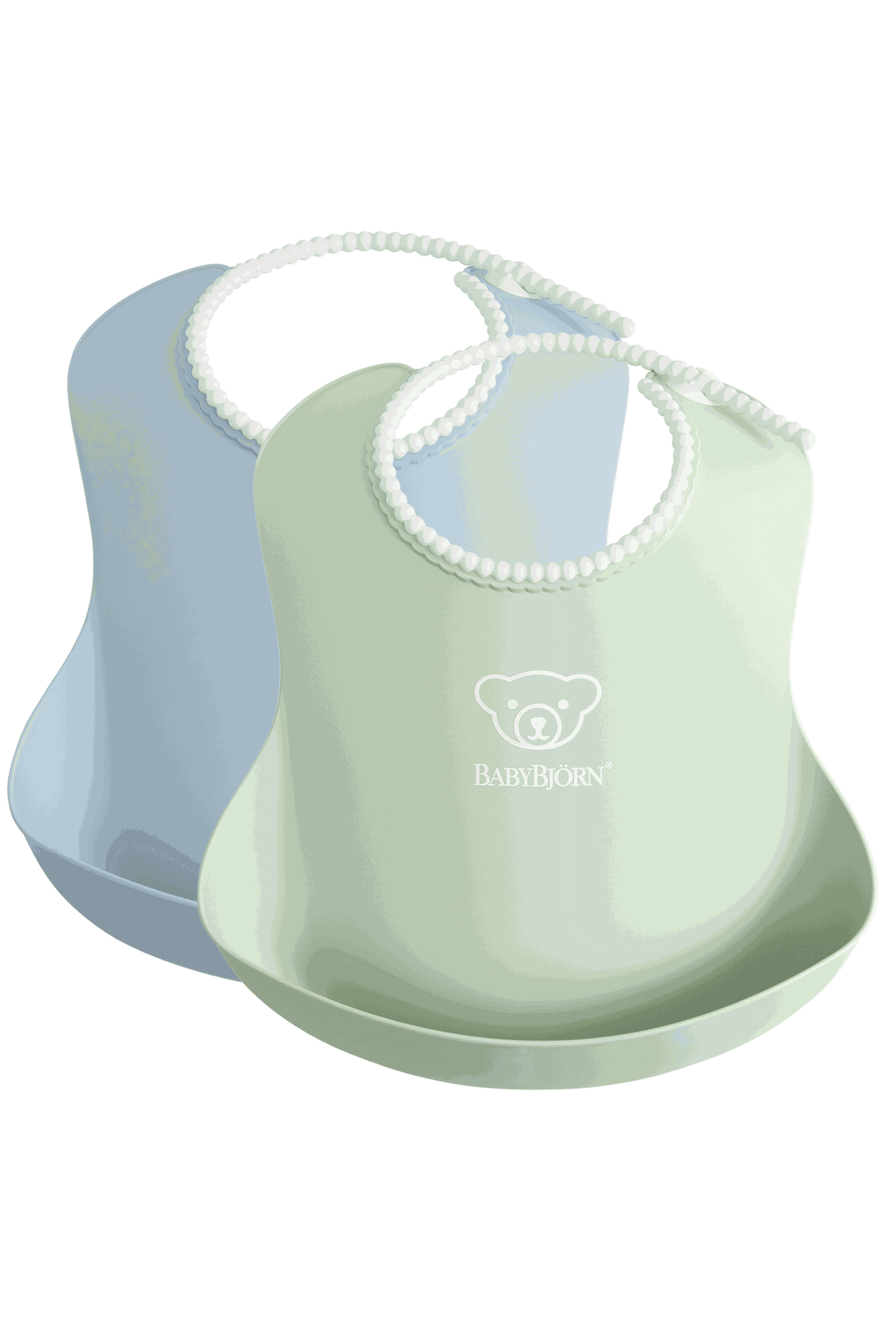 BabyBjorn Baby Bib 2-pack, Powder green/Powder blue