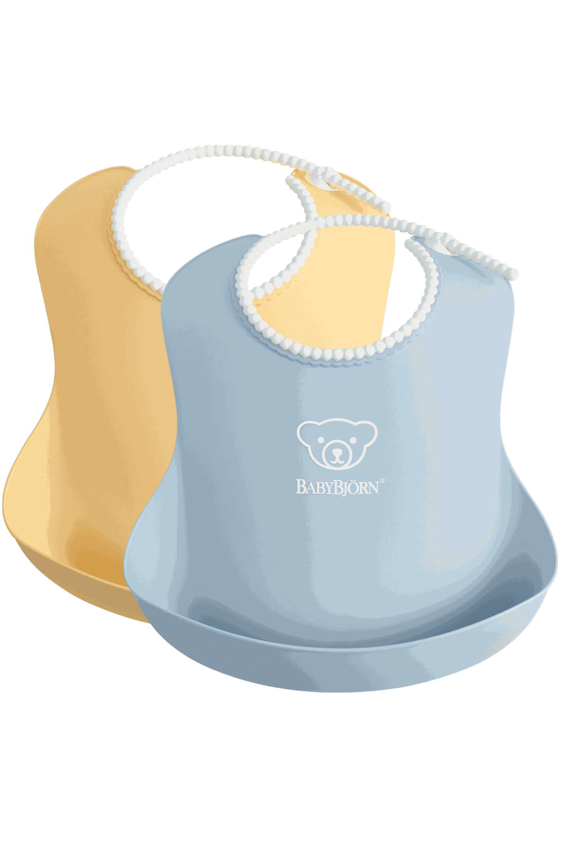 BabyBjorn Baby Bib 2 Pack Powder Yellow Powder Blue