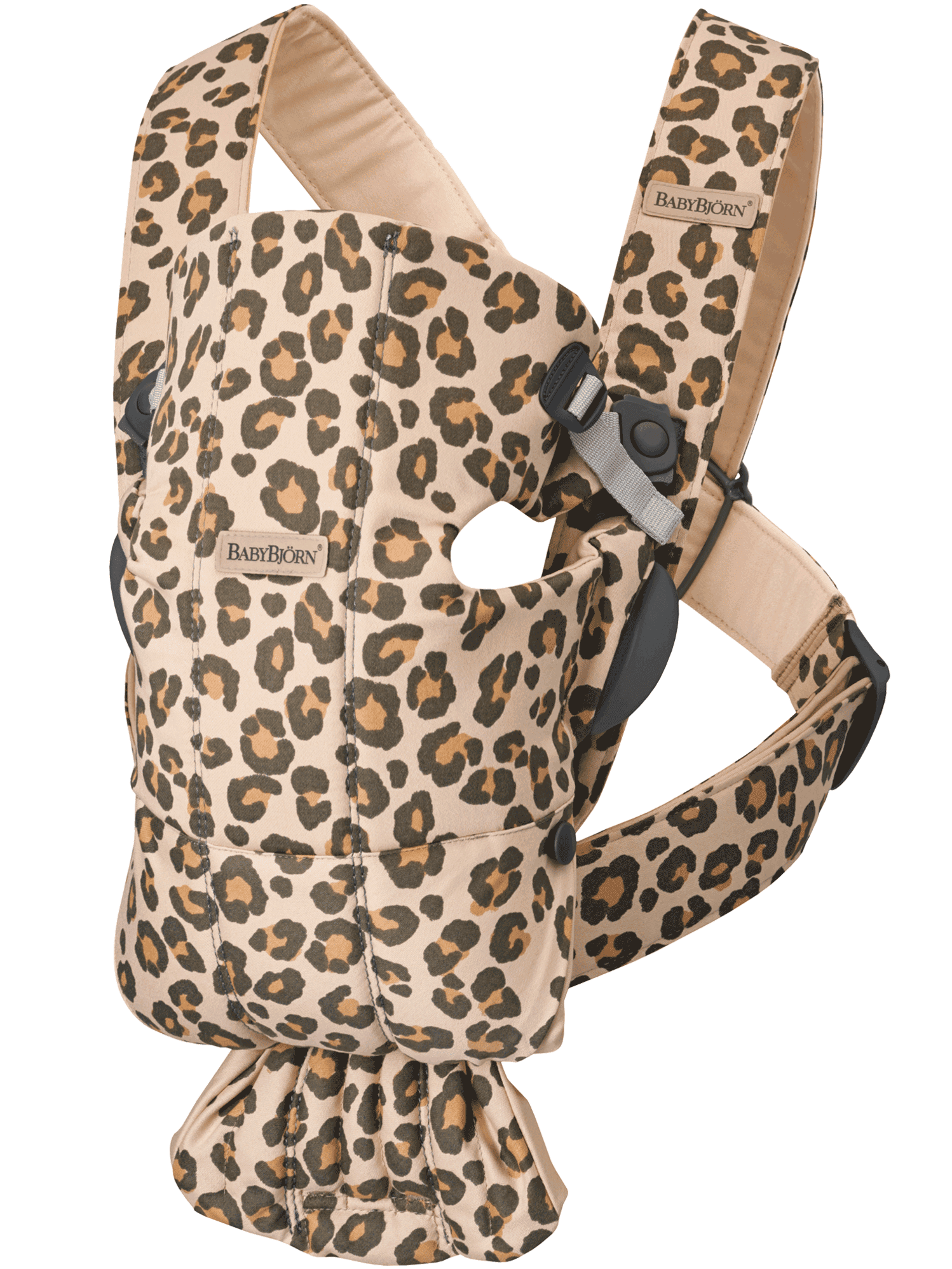 Ergonomic Soft BabyBjorn Baby Carrier Mini, Cotton, Beige/Leopard ...