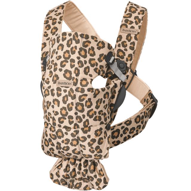 BabyBjorn Baby Carrier Mini, Cotton, Beige/Leopard