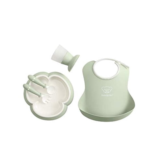 BabyBjorn Baby Dinner Set, Powder Green, 4 Piece