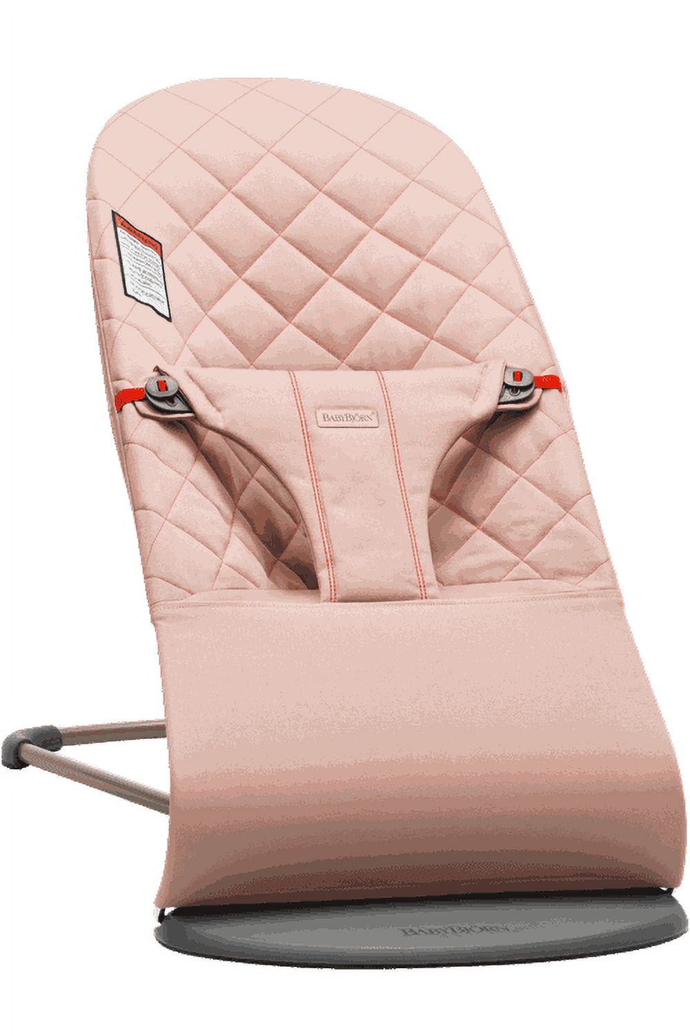 BabyBjorn Bouncer Bliss, Dark Gray Frame, Cotton, Classic Quilt, Dusty Pink - image 1 of 9