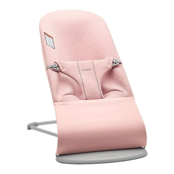 BabyBjorn Bouncer Bliss, Light Gray Frame, 3D Jersey, Dusty Pink