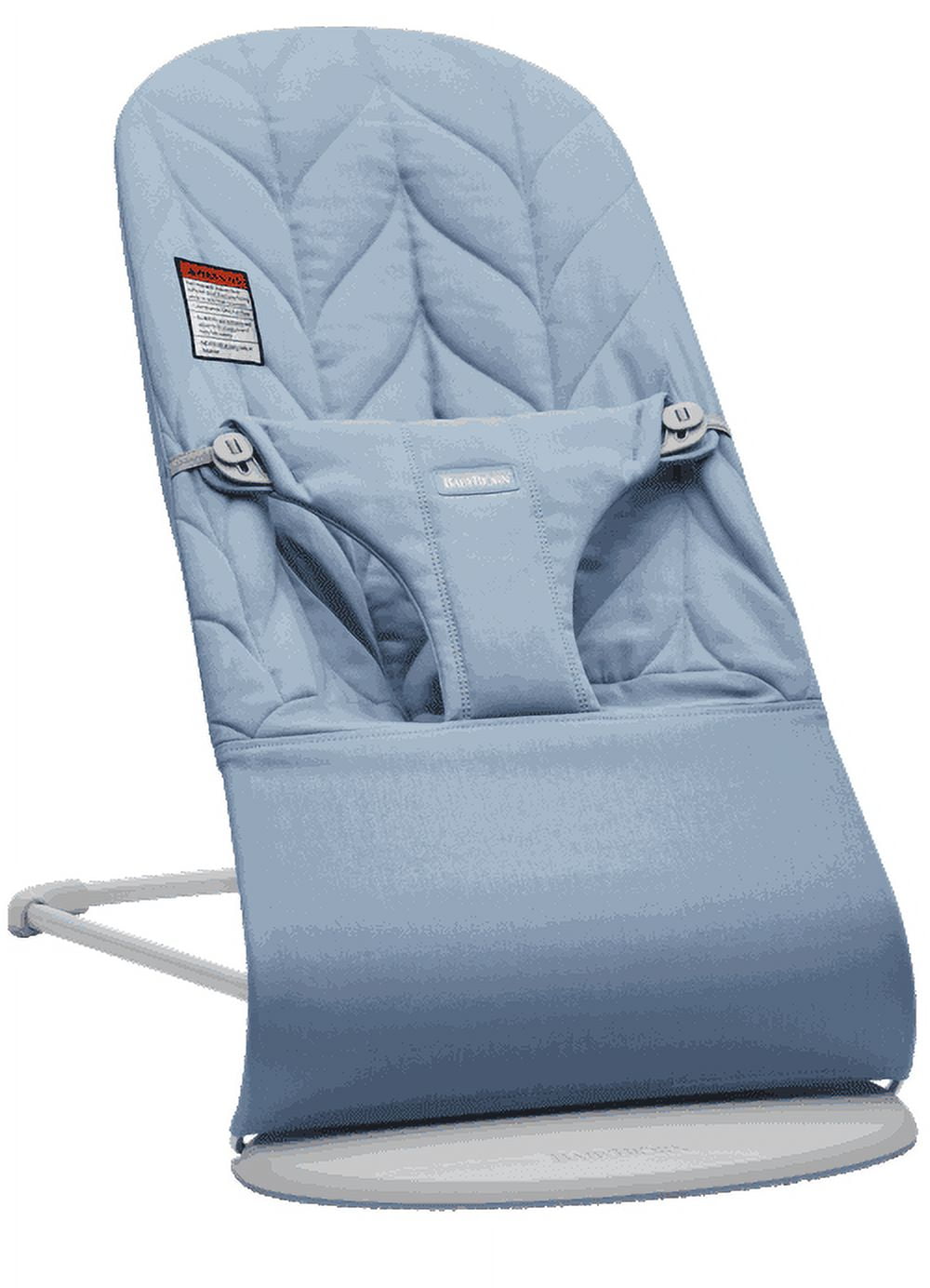 BabyBjorn Bouncer Bliss, Light gray frame, Cotton, Petal Quilt, Blue