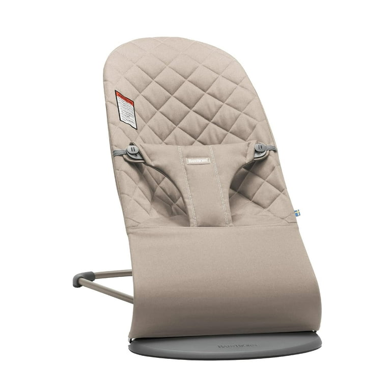 BabyBjorn Bouncer Bliss, Sand Gray, Cotton Infant Seat for Newborn