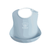 BabyBjorn Feeding Bib, Powder Blue, 1 Piece