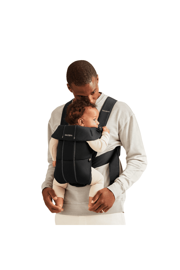 BabyBjorn Woven Baby Carrier Mini for Infant, Black